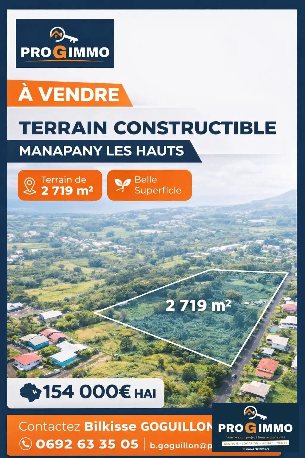 Photo 1 - Terrain à vendre - Ancien 154 000 € 2719 m² Petite-Île 97429