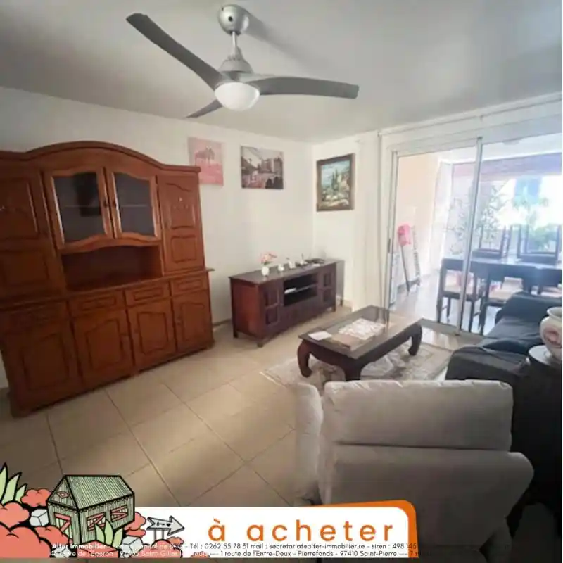 Photo 1 - Appartement à vendre - Ancien 222 600 € 3 pièces 2 chambres 60 m² Saint-Denis 97400