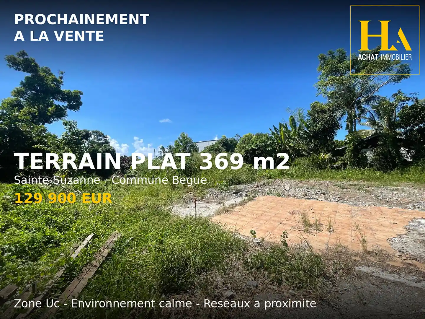 Photo 1 - Terrain à vendre - Ancien 129 900 € 369 m² Sainte-Suzanne 97441