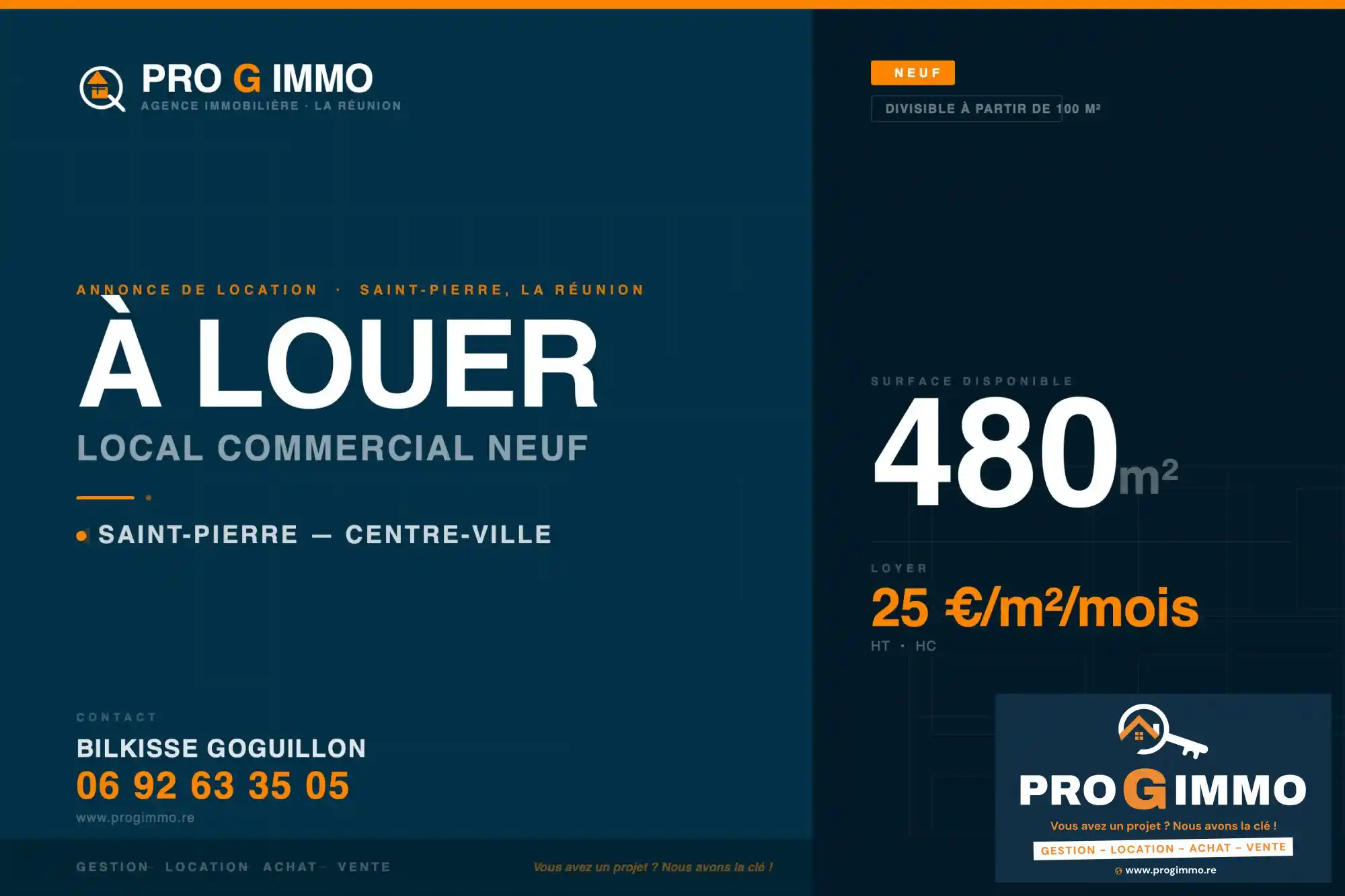 Photo 1 - Local / Bureaux à louer - Ancien 12 005 € 480 m² Saint-Pierre 97410