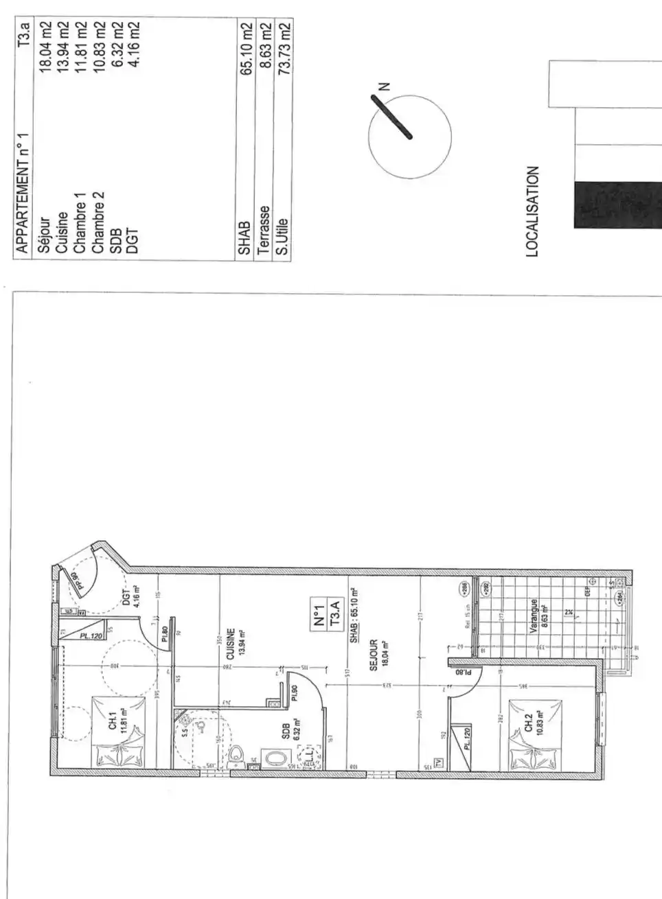 Photo 2 - Appartement à vendre - Ancien 264 869 € 3 pièces 65.1 m² Saint-Paul 97460