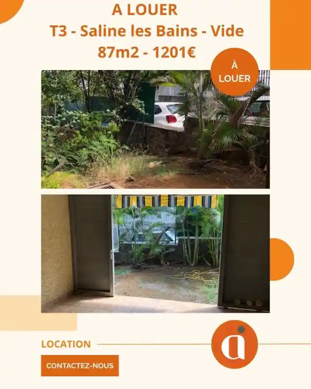 Photo 1 - Appartement à louer - Ancien 1 161 € 3 pièces 2 chambres 68.82 m² Saint-Paul Saint-Gilles les Bains 97434