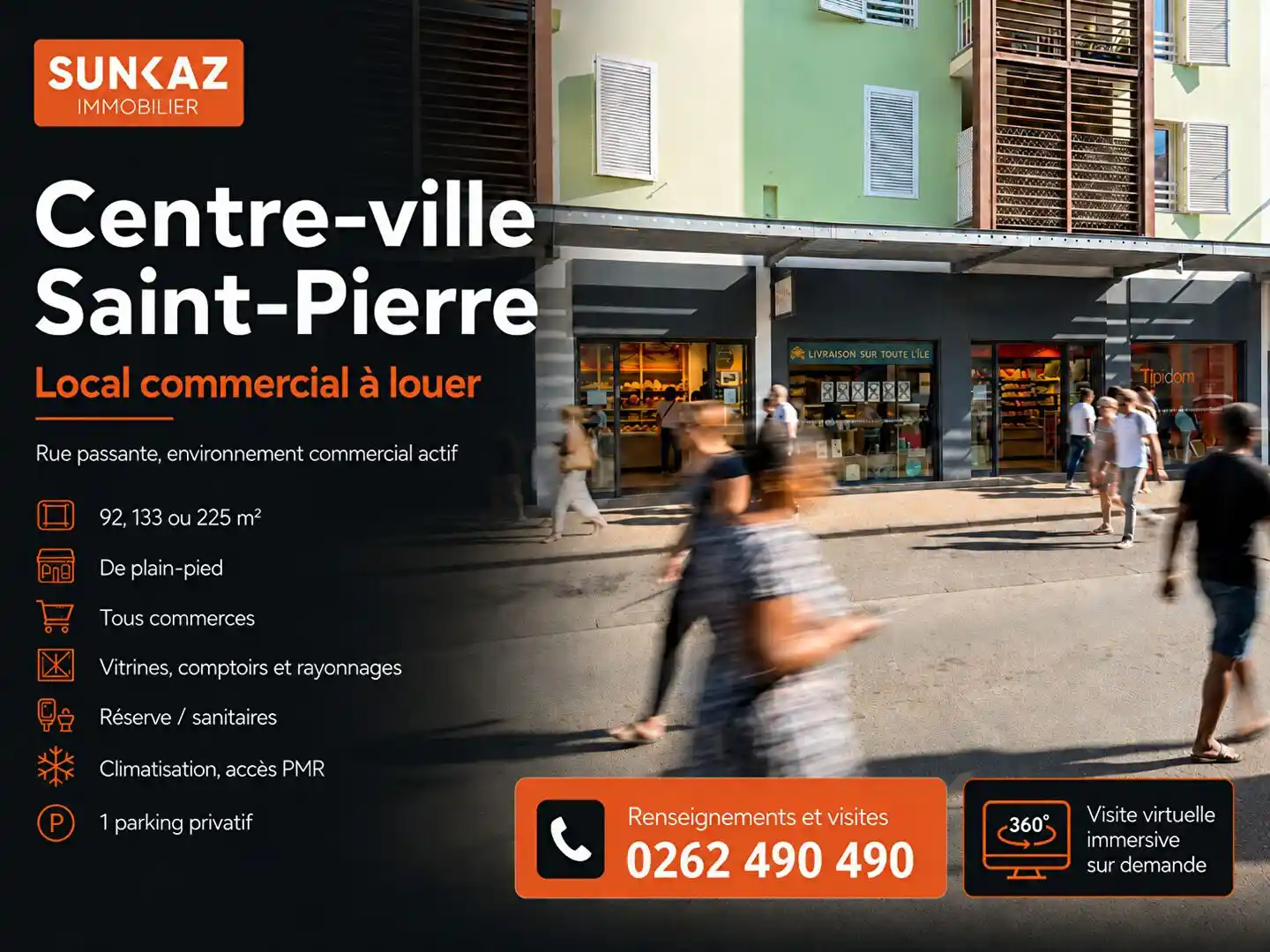 Photo 1 - Local commercial à louer - Ancien 3 350 € HT 92 m² Saint-Pierre 97410