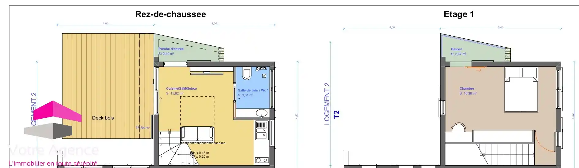 Photo 3 - Appartement à vendre - Ancien 371 000 € 2 pièces 1 chambres 34 m² Saint-Paul Saint-Gilles les Bains 97434