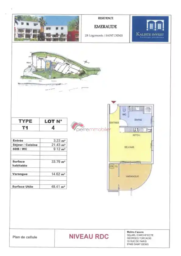 Photo 4 - Appartement à louer - Ancien 536 € 1 pièces 33 m² Saint-Denis Sainte-clotilde 97490