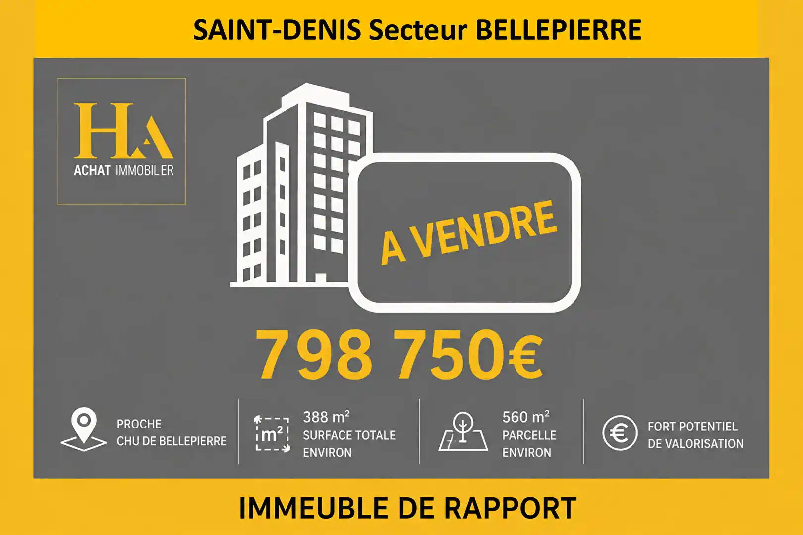 Photo 1 - Immeuble à vendre - Ancien 798 750 € Saint-Denis 97400