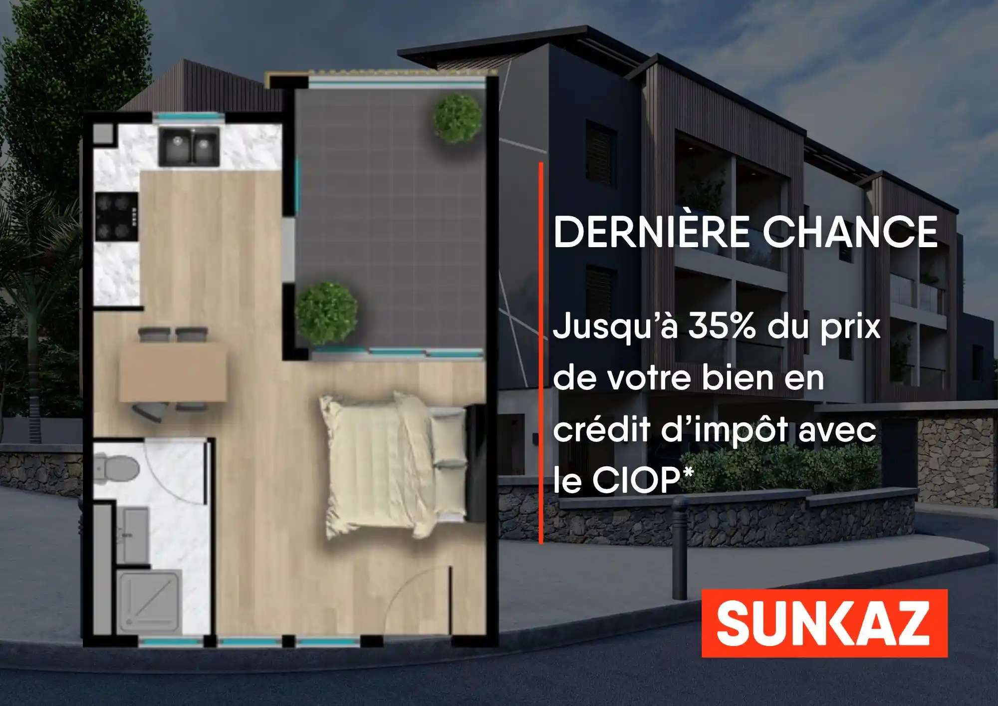 Photo 3 - Appartement à vendre - Neuf 169 000 € 1 pièce 27,5 m² Saint-Pierre 97410